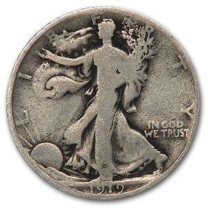 1919-D Walking Liberty Half Dollar Good 1919-D Walking Liberty Half Dollar Good